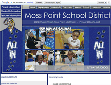 Tablet Screenshot of mosspointschools.org